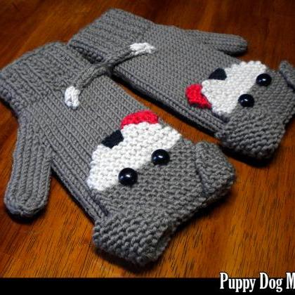 Puppy Dog Mittens for the Family Kn..