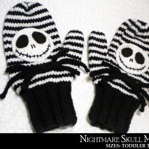 Nightmare Skull Mittens Knitting Pattern