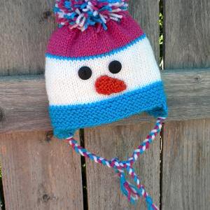 Knitting Snowman Hat with Earflaps ..