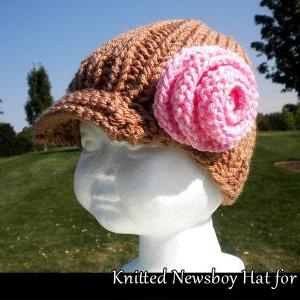 Quick & Easy Knitted Newsboy Hat fo..