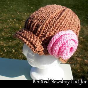 Quick & Easy Knitted Newsboy Hat fo..