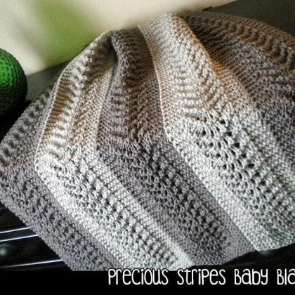 Precious Stripes Baby Blanket Knitt..