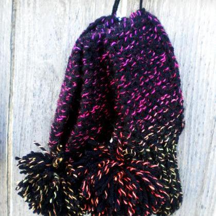Handmade Knit Slippers - Women's Size..