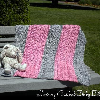 Luxury Cabled Baby Blanket Knitting..