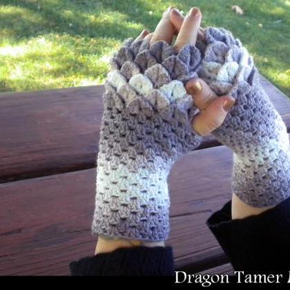 Dragon Tamer Mitts Crochet Pattern