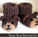 Teddy Bear Baby Booties Knitting Pa..