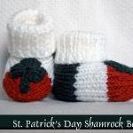 Irish Shamrock Baby Booties Knittin..