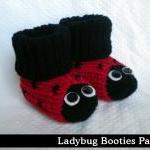 Ladybug Baby Booties Knitting Patte..