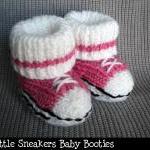 Little Sneakers Baby Booties Knitti..