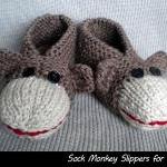 mens sock monkey slippers