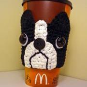 Boston Terrier Coffee Cozy Crochet Pattern
