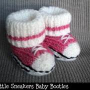 Little Sneakers Baby Booties Knitting Pattern
