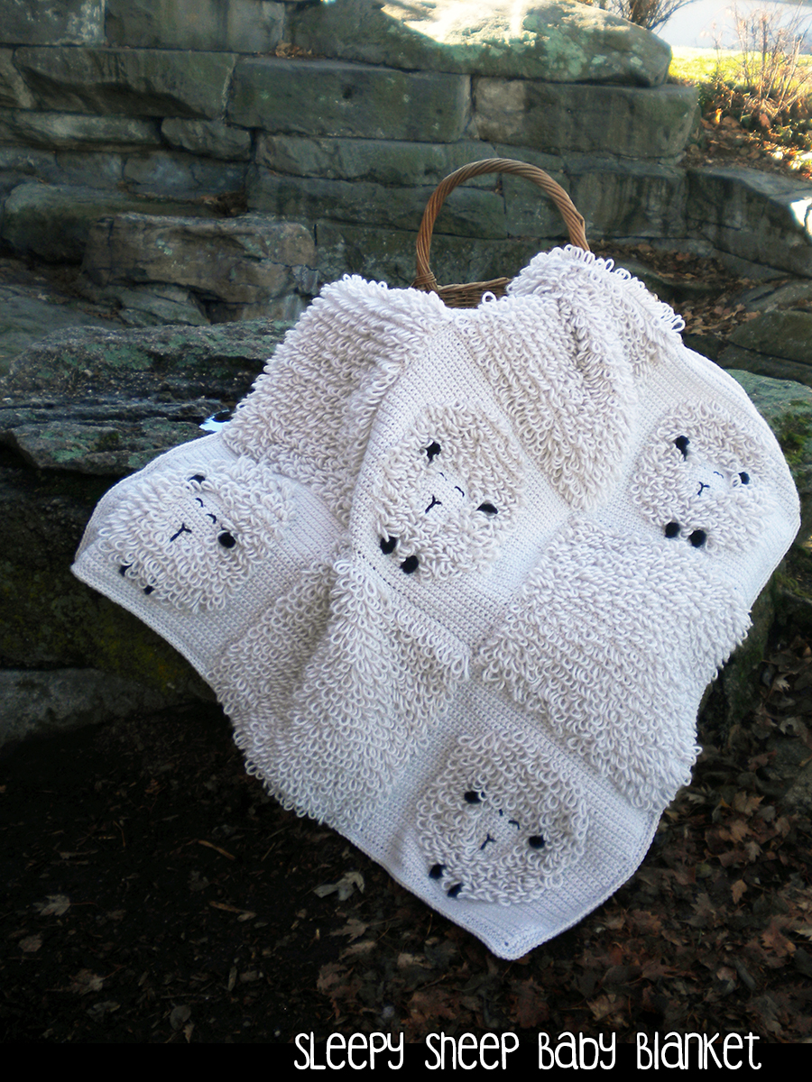 Sleepy Sheep Baby Blanket Crochet Pattern