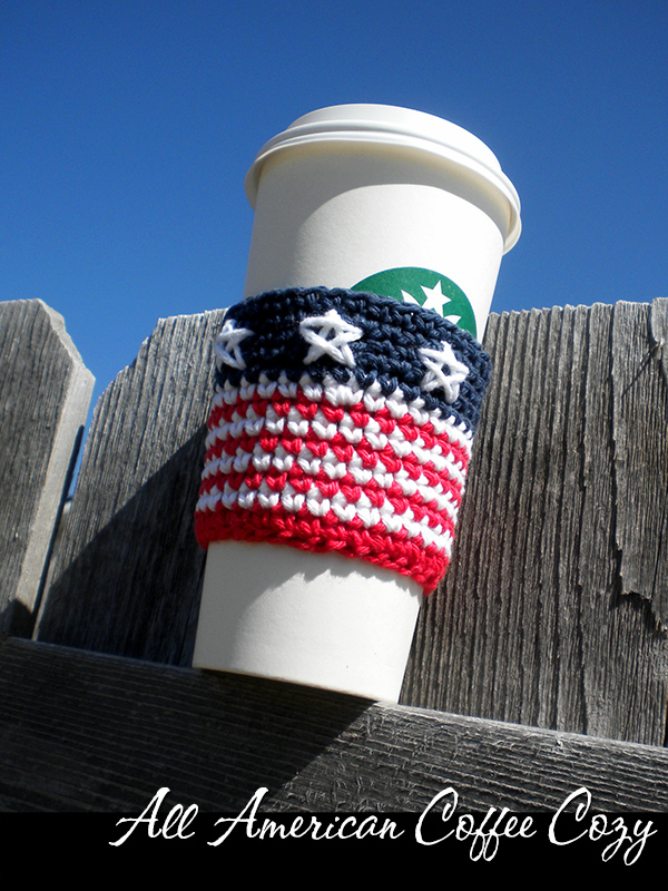 All American Coffee Cozy Crochet Pattern