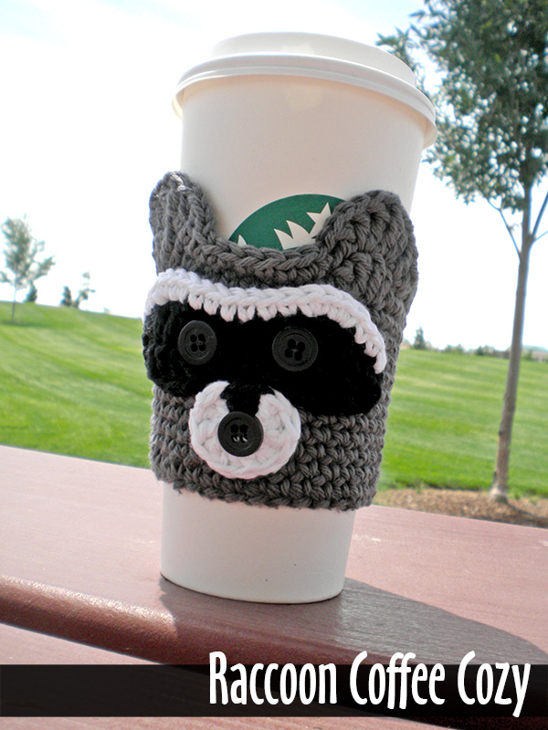 Raccoon Coffee Cozy Crochet Pattern