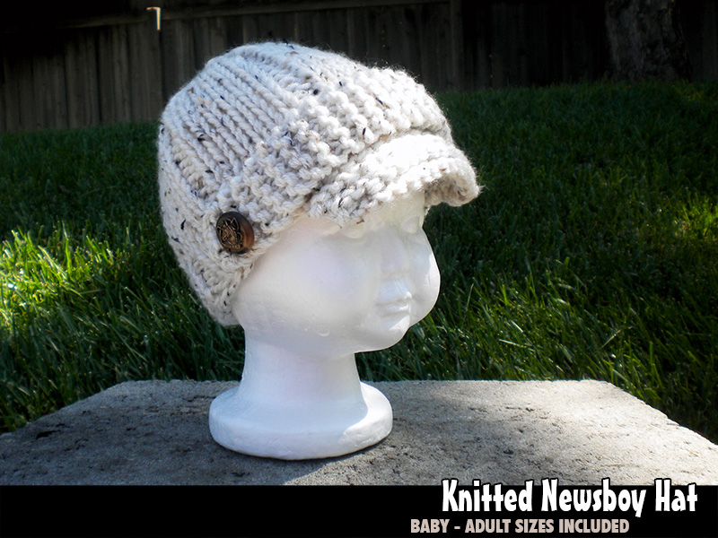 Quick & Easy Knitted Newsboy Hat For The Family Knitting Pattern on Luulla
