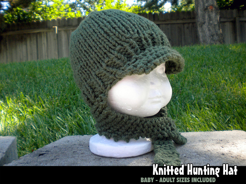 Knitted Hunting Hat for the Family Knitting Pattern