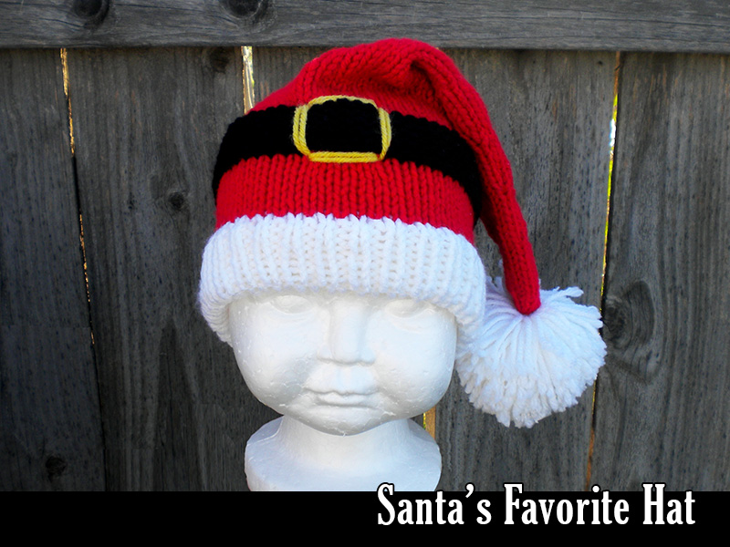 Santa's Favorite Hat for the Family Knitting Pattern