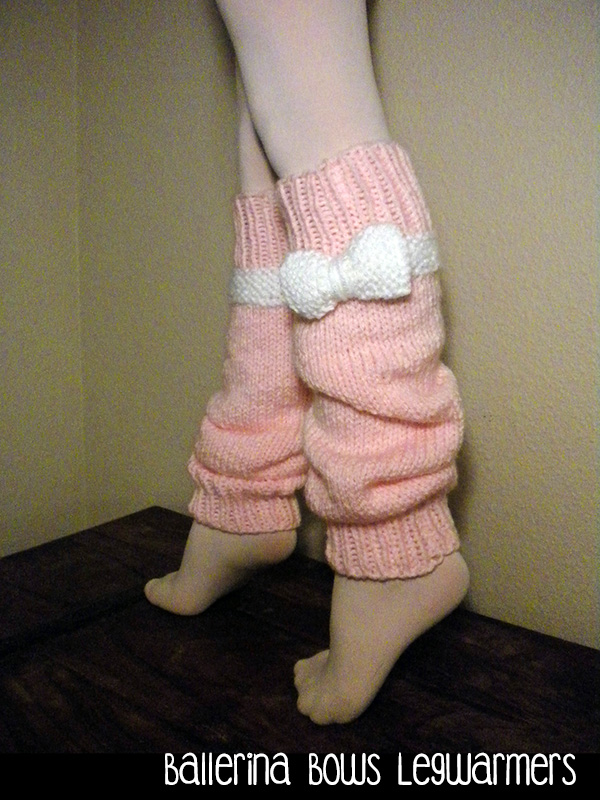 Ballerina Bows Legwarmers Knitting Pattern - Slouchy or Tight-high!
