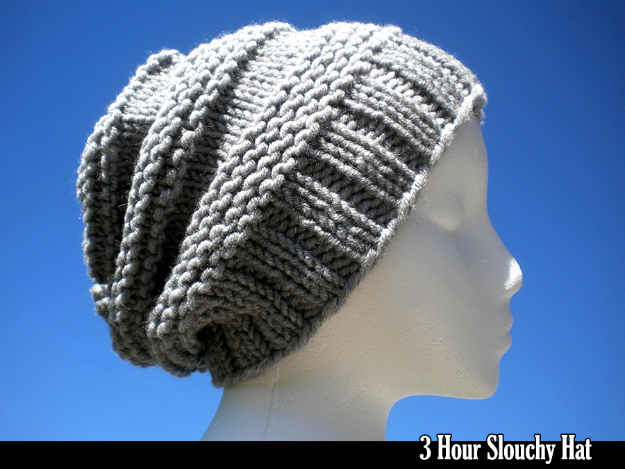 3 Hour Slouchy Hat Knitting Pattern