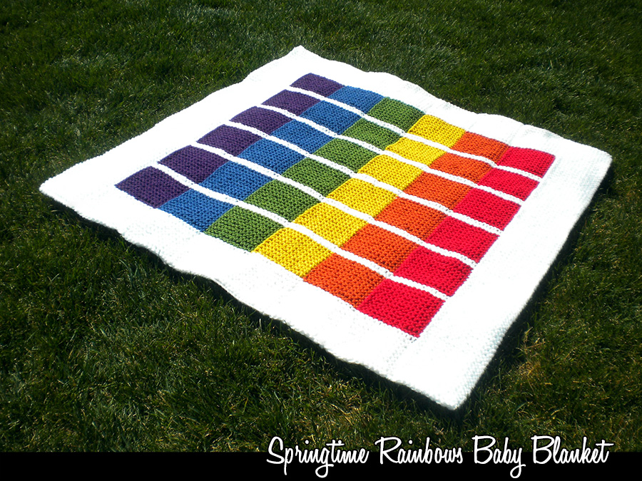 Springtime Rainbows Baby Blanket Pattern