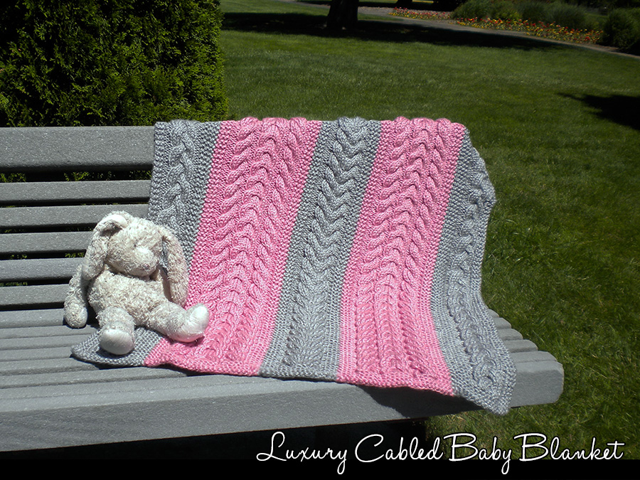 Luxury Cabled Baby Blanket Knitting Pattern