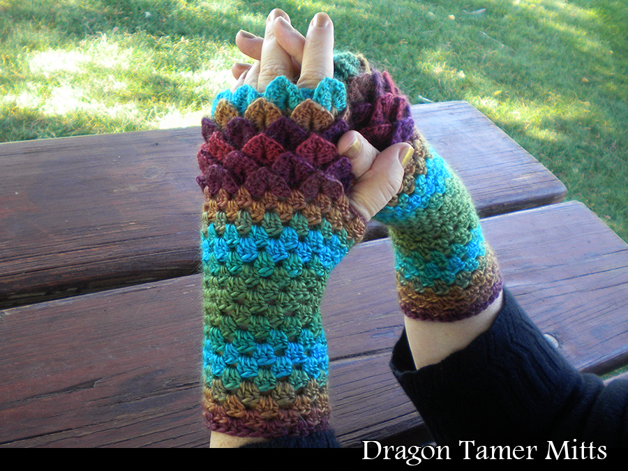 Dragon Tamer Mitts Crochet Pattern