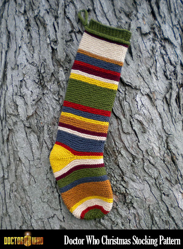 Doctor Who Christmas Stocking Knitting Pattern on Luulla