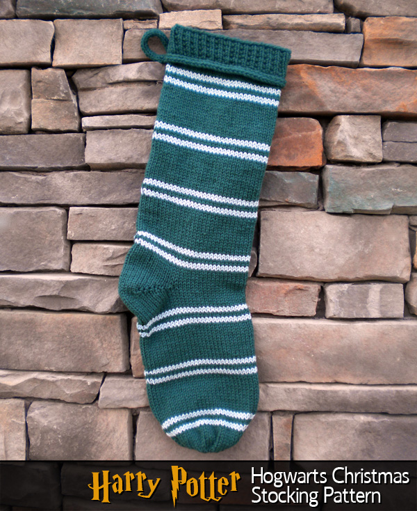 Hogwarts House Christmas Stocking Knitting Pattern