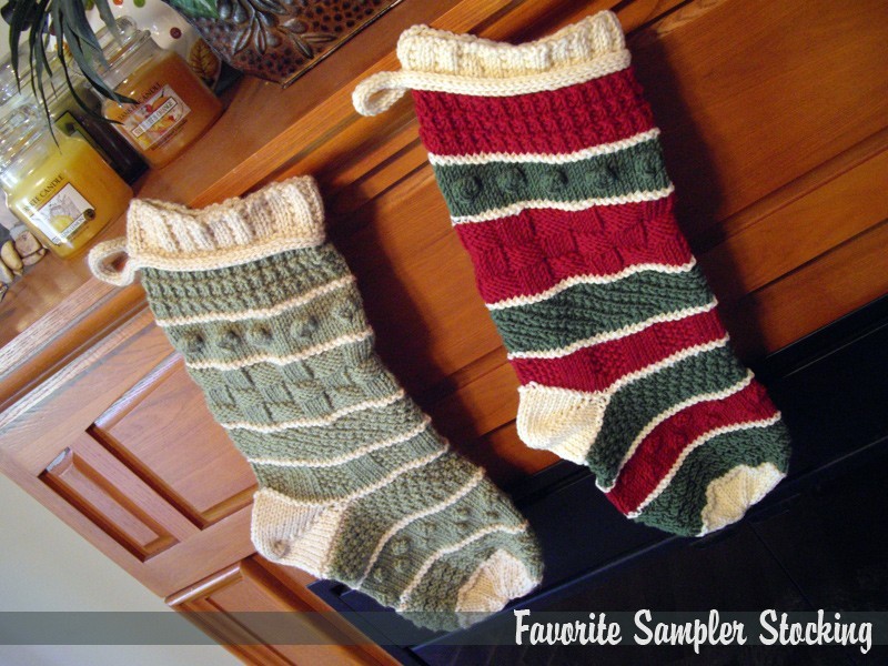 Favorite Sampler Christmas Stocking Knitting Pattern