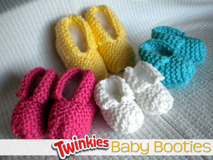 Twinkies Baby Booties Knitting Pattern
