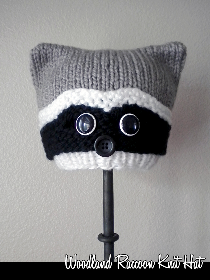 Woodland Raccoon Hat Knitting Pattern