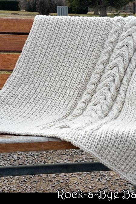 Rock-a-Bye Baby Blanket Knitting Pattern