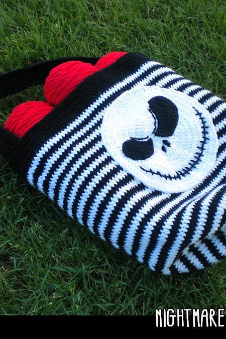 Nightmare Skull Tote Crochet Pattern