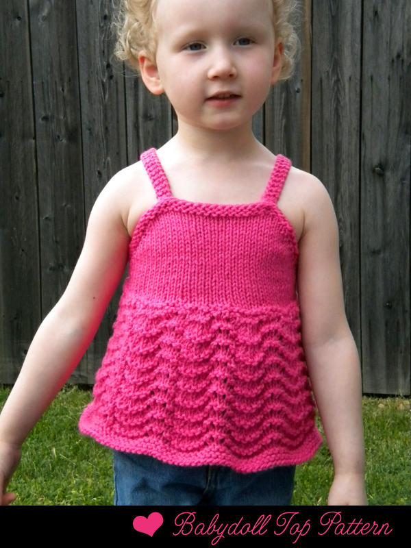 Babydoll Top Knitting Pattern on Luulla